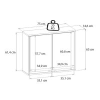 Καθρέπτης μπάνιου Lilian Μegapap χρώμα atlantic pine 75x14,6x65εκ.