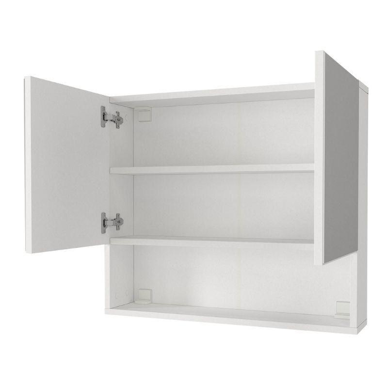 GP042-02801-1 Καθρέπτης μπάνιου Trama Μegapap χρώμα λευκό 75x16,8x65εκ.