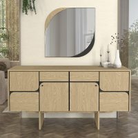 Καθρέπτης τοίχου Lava Μegapap χρώμα rota oak - ανθρακί 70x2,2x70εκ.