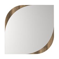 Καθρέπτης τοίχου Lava Μegapap χρώμα καρυδί 70x2,2x70εκ.