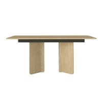 Τραπέζι Lava Megapap χρώμα rota oak - ανθρακί 180x90x76,8εκ.