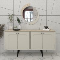 Καθρέπτης τοίχου Sevilla Μegapap χρώμα sandstone - travertine 59,2x2,2x69εκ.