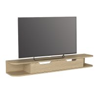 Έπιπλο τηλεόρασης επιτοίχιο Noland Megapap με LED χρώμα rota oak 150x35x19,2εκ.