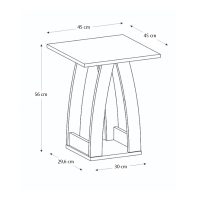 Τραπεζάκι βοηθητικό - Κομοδίνο Deros Megapap χρώμα sepet oak 45x45x56εκ.