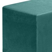 Σκαμπώ April Megapap βελούδινο χρώμα κυπαρισσί 40x40x40εκ.