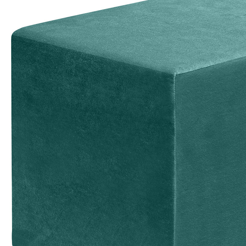 Σκαμπώ April Megapap βελούδινο χρώμα κυπαρισσί 40x40x40εκ.