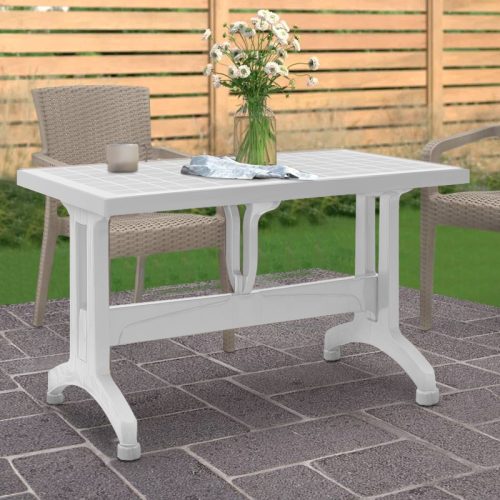 GP046-00033-1 Τραπέζι πολυπροπυλενίου Callan Megapap χρώμα λευκό 140x80x73εκ.