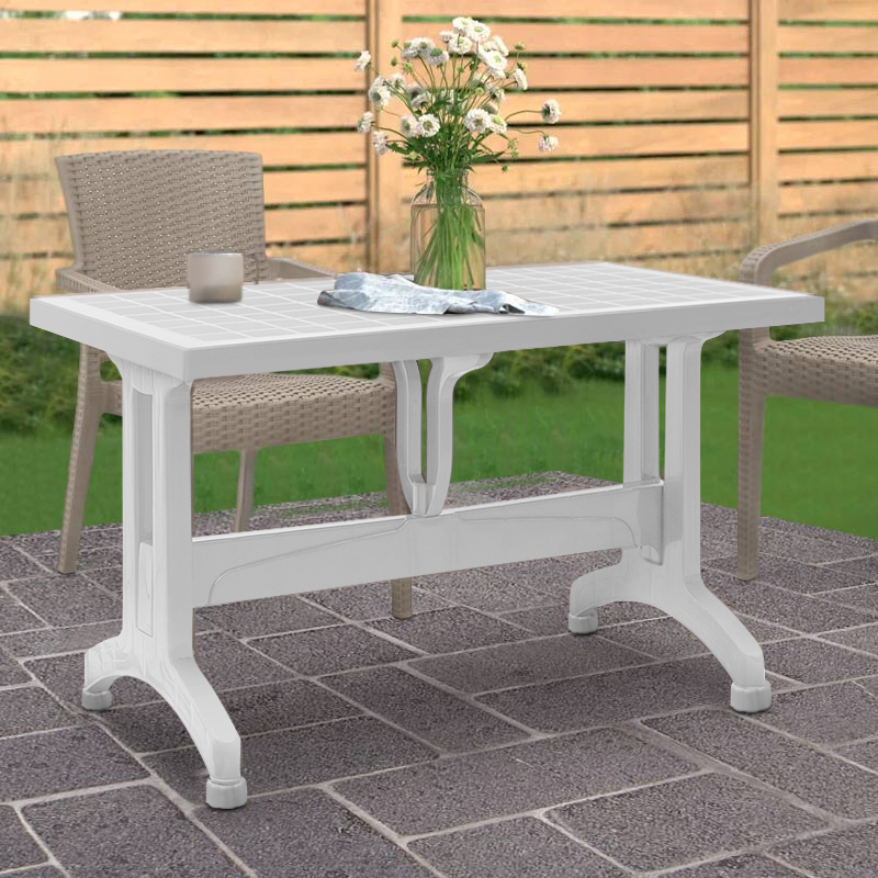 Τραπέζι πολυπροπυλενίου Callan Megapap χρώμα λευκό 140x80x73εκ.