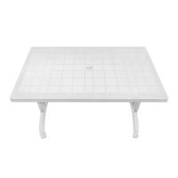 Τραπέζι πολυπροπυλενίου Callan Megapap χρώμα λευκό 140x80x73εκ.