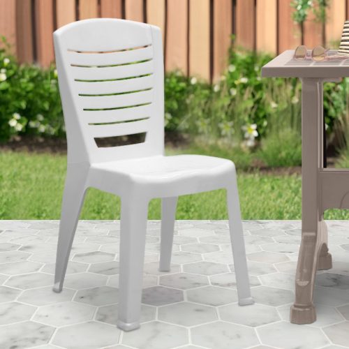 GP046-00071-1 Καρέκλα πολυπροπυλενίου Tabia Megapap χρώμα λευκό 47x49x86εκ.