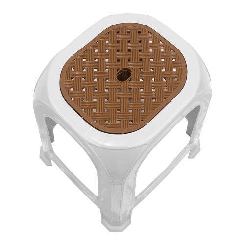 GP046-00081-1 Σκαμπώ πολυπροπυλενίου στοιβαζόμενο Desia Megapap χρώμα λευκό 35x35x45εκ.