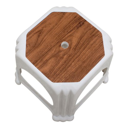 GP046-00103-1 Σκαμπώ πολυπροπυλενίου στοιβαζόμενο Desia Megapap χρώμα λευκό 35x35x32εκ.