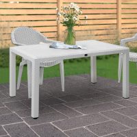 Τραπέζι πολυπροπυλενίου Kalan Megapap χρώμα λευκό 150x90x75εκ.