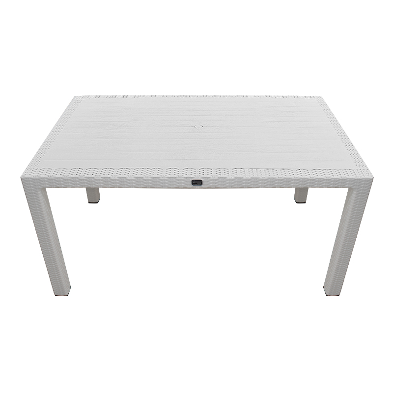 Τραπέζι πολυπροπυλενίου Kalan Megapap χρώμα λευκό 150x90x75εκ.