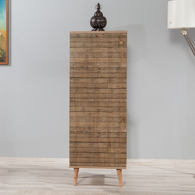 GP052-00013-2 Παπουτσοθήκη - ντουλάπι Soho Megapap χρώμα sonoma 50x38x135εκ.