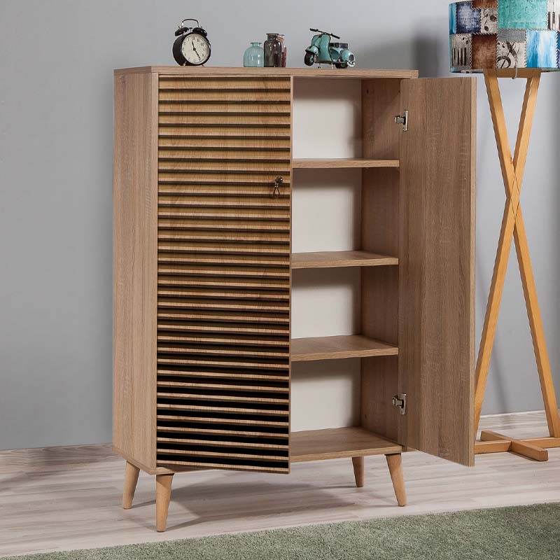 GP052-00042-1 Παπουτσοθήκη - ντουλάπι Soho Megapap χρώμα sonoma 80x36x127εκ.