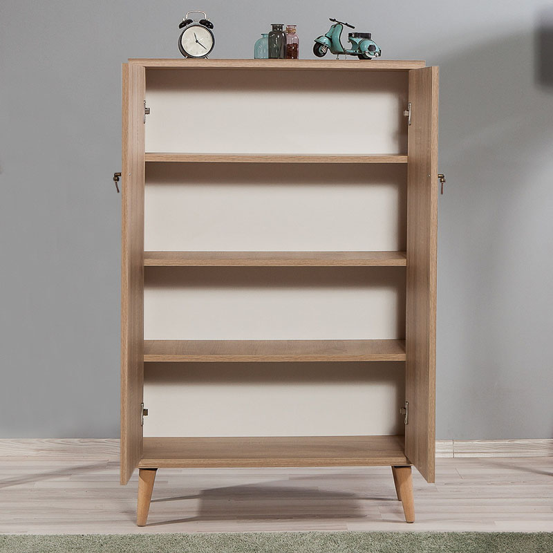 GP052-00042-3 Παπουτσοθήκη - ντουλάπι Soho Megapap χρώμα sonoma 80x36x127εκ.