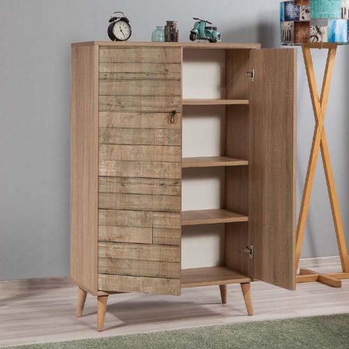 Παπουτσοθήκη - ντουλάπι Soho Megapap χρώμα sonoma 80x36x127εκ.