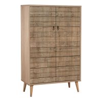 GP052-00043-4 Παπουτσοθήκη - ντουλάπι Soho Megapap χρώμα sonoma 80x36x127εκ.