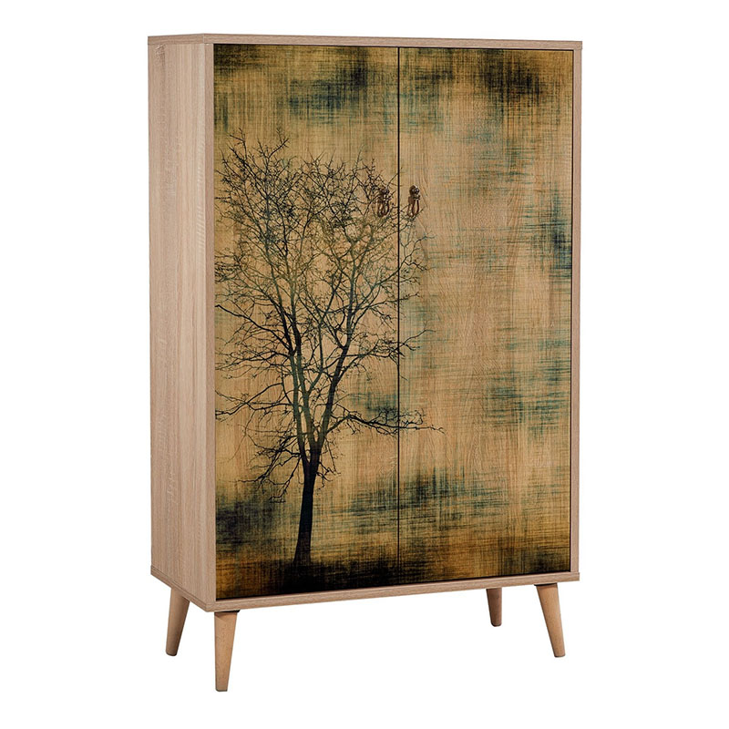 GP052-00044-4 Παπουτσοθήκη - ντουλάπι Soho Megapap χρώμα sonoma 80x36x127εκ.