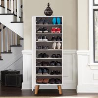 GP052-00062-1 Ντουλάπι κουζίνας/μπάνιου - Παπουτσοθήκη Assiri Megapap χρώμα λευκό 50x38x135εκ.