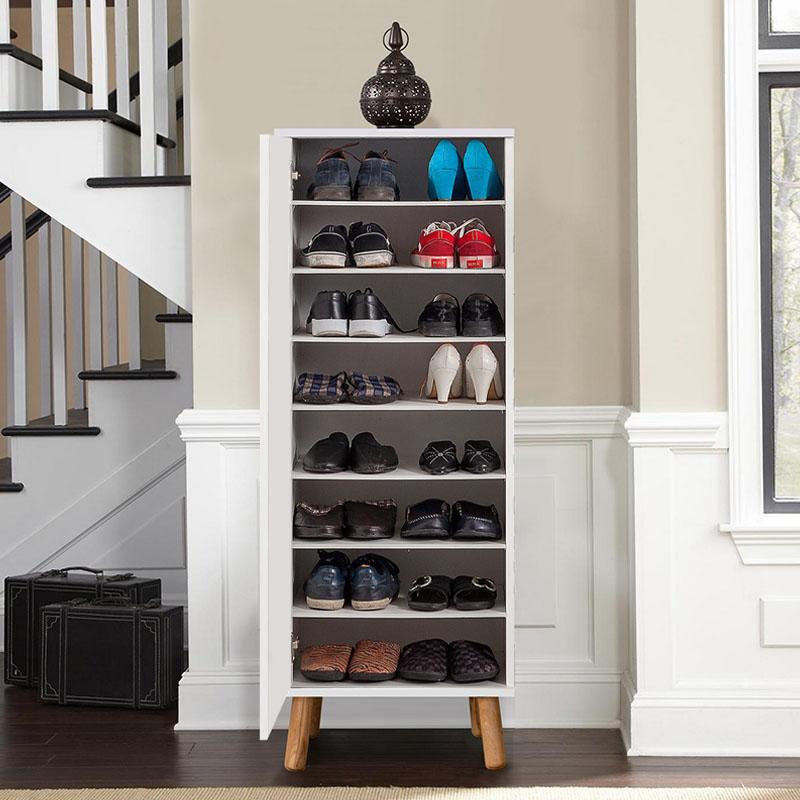 GP052-00062-1 Ντουλάπι κουζίνας/μπάνιου - Παπουτσοθήκη Assiri Megapap χρώμα λευκό 50x38x135εκ.