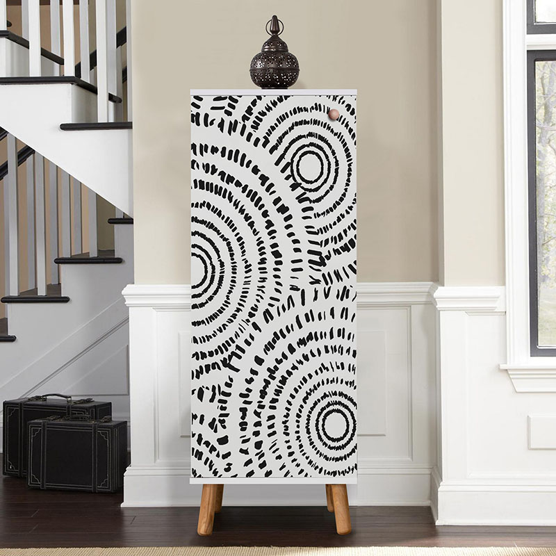 GP052-00062-2 Ντουλάπι κουζίνας/μπάνιου - Παπουτσοθήκη Assiri Megapap χρώμα λευκό 50x38x135εκ.