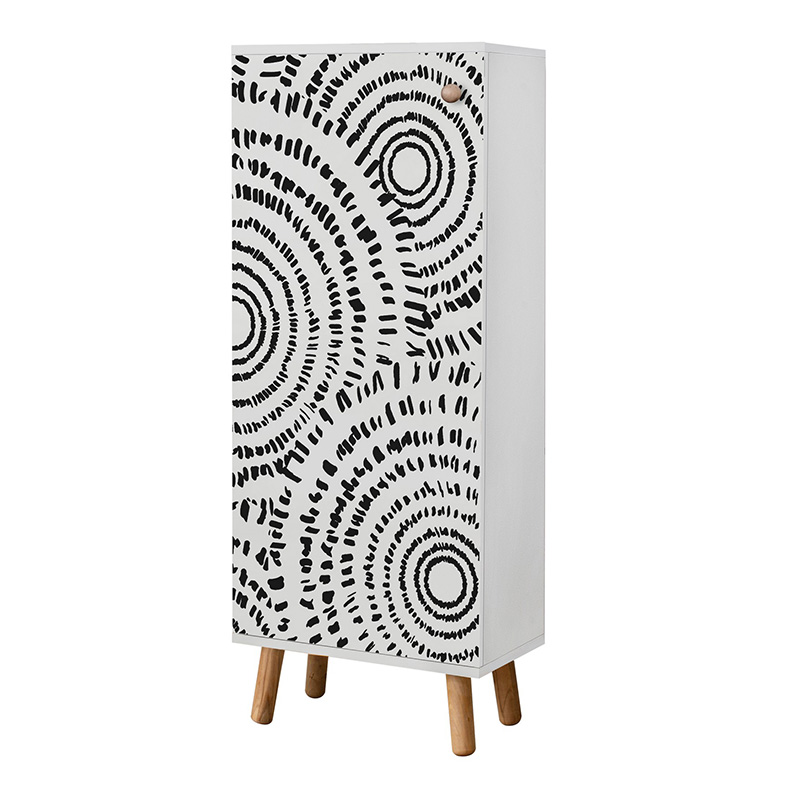 GP052-00062-3 Ντουλάπι κουζίνας/μπάνιου - Παπουτσοθήκη Assiri Megapap χρώμα λευκό 50x38x135εκ.