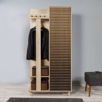 Έπιπλο εισόδου Soho Megapap χρώμα sonoma 90x36x194εκ.