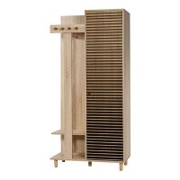 Έπιπλο εισόδου Soho Megapap χρώμα sonoma 90x36x194εκ.