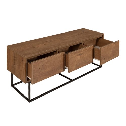 GP052-00141-1 Έπιπλο τηλεόρασης Amedeo Megapap χρώμα καρυδί 140x40x50εκ.