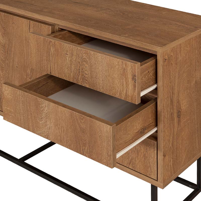 Μπουφές Amedeo Megapap χρώμα καρυδί 140x36x72εκ.