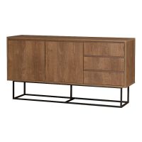 Μπουφές Amedeo Megapap χρώμα καρυδί 140x36x72εκ.