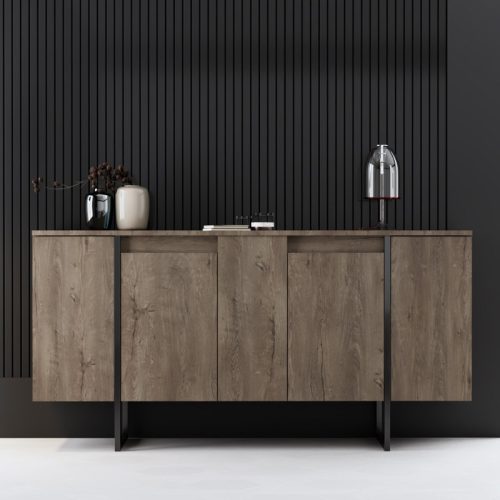 GP052-01182-1 Μπουφές Luxe Megapap χρώμα καρυδί 160x35x80εκ.