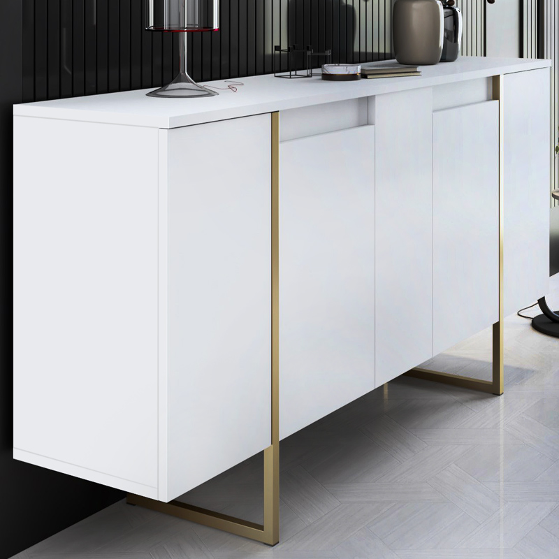 GP052-01183-3 Μπουφές Luxe Megapap χρώμα λευκό - χρυσό 160x35x80εκ.