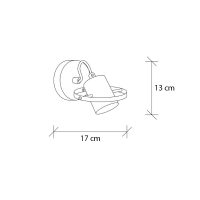 Απλίκα τοίχου Asen Megapap E27 μεταλλική χρώμα χρυσό vintage 12x17x13εκ.