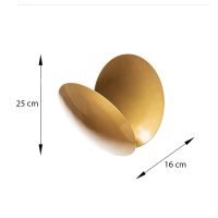 GP052-01771-8 Απλίκα τοίχου Led Mimoza Megapap μεταλλική χρώμα χρυσό 25x16x25εκ.