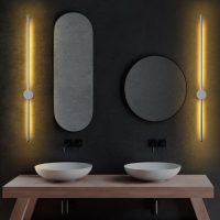 GP052-01861-2 Απλίκα τοίχου Led Trooper Megapap μεταλλική χρώμα γκρι 7x10x91εκ.