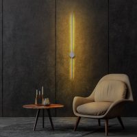 GP052-01861-3 Απλίκα τοίχου Led Trooper Megapap μεταλλική χρώμα γκρι 7x10x91εκ.