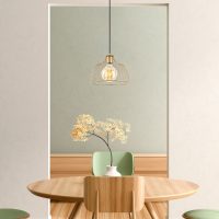 Φωτιστικό οροφής Treiso Megapap E27 μεταλλικό μονόφωτο χρώμα χρυσό Ø28x126εκ.