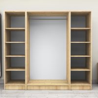 GP100-01012-2 Ντουλάπα ρούχων Victoria Megapap τετράφυλλη χρώμα φυσικό οξιάς 200x60x181εκ.