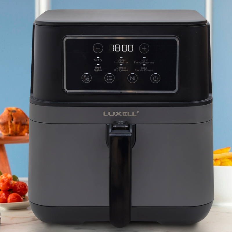 LXAF01-5 Φριτέζα αέρος - AirFryer LUXELL με αποσπώμενο κάδο 7,5lt χρώμα μαύρο 1550-1850W