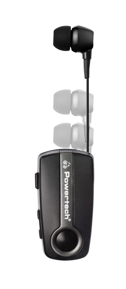 POWERTECH Bluetooth earphone Klipp 2 PT-998, multipoint, BT V5.1, γκρι