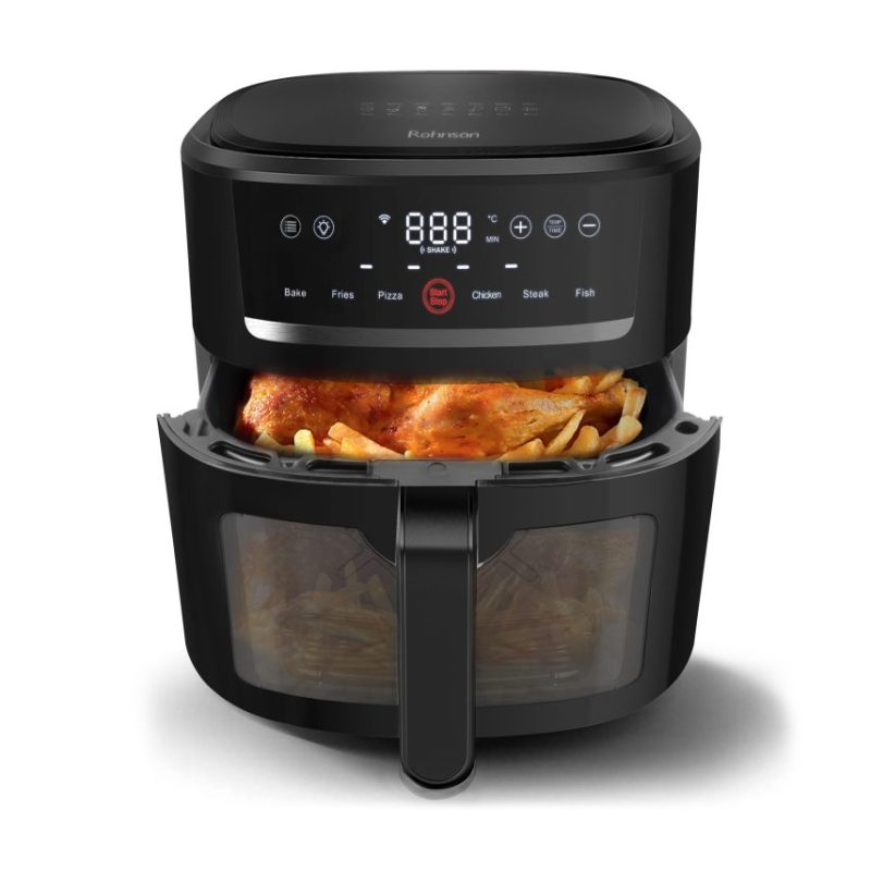 R-2834f2500x2500-855x855-1 Rohnson R-2834 Φριτέζα Αέρος με Αποσπώμενο Κάδο 8lt Μαύρη