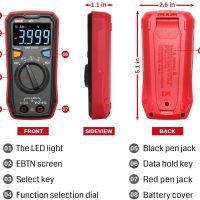 UT123T-3 UNI-T ψηφιακό πολύμετρο τσέπης UT123T, NCV, DC/AC