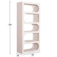 bibliothiki-fb918062-mdf-se-ypoleyko-chr-1 ΒΙΒΛΙΟΘΗΚΗ ΣΕΙΡΑ SANTORINI HM18062 MDF ΣΕ ΥΠΟΛΕΥΚΟ ΧΡΩΜΑ 80x38x180Yεκ.