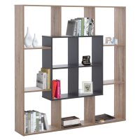 bibliothiki-fb9877102-136x22x136-gkri ΒΙΒΛΙΟΘΗΚΗ BRODY HM8771.02 136X22X136 ΓΚΡΙ