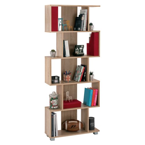 bibliothiki-melaminis-fb9238502-sonama-7 ΒΙΒΛΙΟΘΗΚΗ ΜΕΛΑΜΙΝΗΣ EZIR HM2385.02 SONAMA 70x25x177Υ εκ.