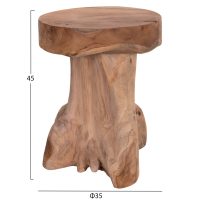 ΒΟΗΘΗΤΙΚΟ ΤΡΑΠΕΖΑΚΙ LOGG HM9351.11 ΜΑΣΙΦ ΞΥΛΟ ΤEAK ΦΥΣΙΚΟ Φ35X45Yεκ.