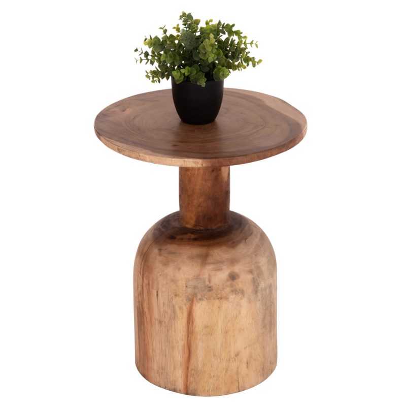 ΒΟΗΘΗΤΙΚΟ ΤΡΑΠΕΖΑΚΙ PUMBE HM9891.11 ΞΥΛΟ SUAR ΣΕ ΦΥΣΙΚΟ ΧΡΩΜΑ Φ40x50Υεκ